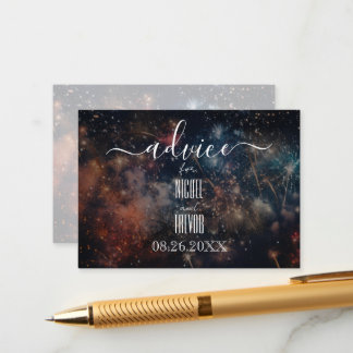 Creëer je eigen kleurrijke vuurwerk advieskaart