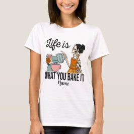 Creëer Je eigen leven is wat je het bakt T-shirt