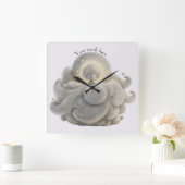 Creëer Je eigen lieve Mari Moon in Clouds Vierkante Klok (Huis)