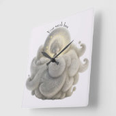 Creëer Je eigen lieve Mari Moon in Clouds Vierkante Klok (Hoek)