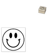 Creëer je eigen logo schattige glimlach emoji 	rubberstempel (Gestempeld)