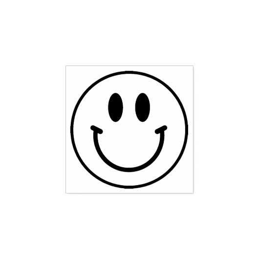 Creëer je eigen logo schattige glimlach emoji rubberstempel (Afrduk)
