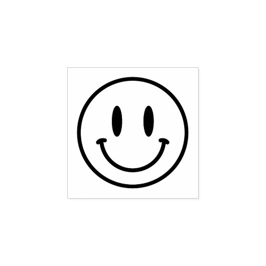 Creëer je eigen logo schattige glimlach emoji rubberstempel (Afrduk)