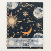 Creëer Je eigen Maanwolkenkrabbers Celestial Planner (Voorkant)
