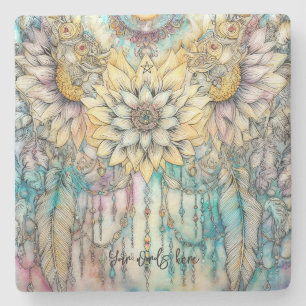 Creëer Je Eigen Magische Pastel Zonnewiel Mandala' Stenen Onderzetter