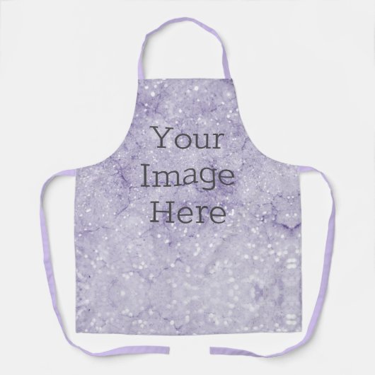 Creëer Je eigen metaal Paars Faux Glitter Marble Schort (Voorkant)