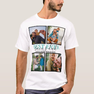 Creëer je eigen Modern Bonus Pap 4 Foto Collage T-shirt