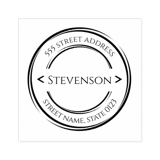 Creëer je eigen moderne achternaam rubberstempel (Afrduk)