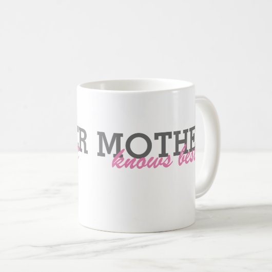 Creëer je eigen mok - moeder weet het het beste (Voorkant rechts)