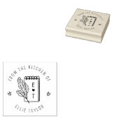 Creëer je eigen monogram uit de keuken van 	rubberstempel (Gestempeld)
