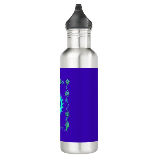 Creëer Je eigen mooie Iridescent blauwe bloem Waterfles (Rechts)