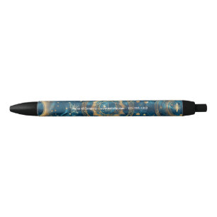 Creëer Je Eigen Mystieke Blauwe & Gouden Hemellich Zwarte Inkt Pen