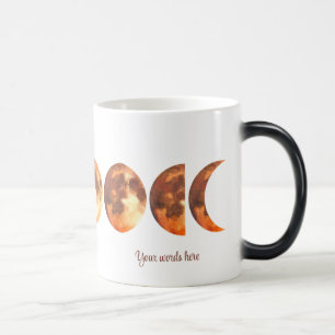 Creëer Je eigen mystieke Oranje maanfasen Magische Mok