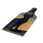 Creëer Je eigen mystieke zwarte kat silhouet Snijplank (Hoek)