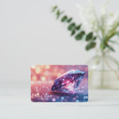 Creëer je eigen Paarse diamant Visitekaartje (Staand voorkant)