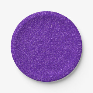 Creëer Je eigen Paarse glitter Papieren Bordje