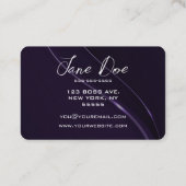 Creëer je eigen Paarse linten Visitekaartje (Achterkant)