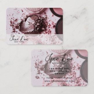 Creëer je eigen pastel roze verpletterde make-up visitekaartje
