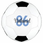 Creëer Je eigen persoonlijke jongen Blue White Voetbal (Voorkant)