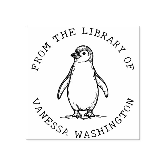 Creëer Je eigen pinguïn uit de bibliotheek van Rubberstempel (Afrduk)