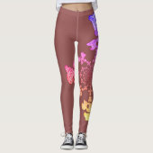 Creëer je eigen prachtige monogram kleur leggings (Voorkant)