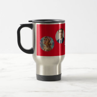 creëer je eigen reis Mug cup met foto's rood Reisbeker