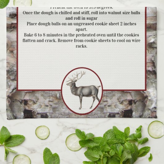 Creëer je eigen rendierhert in het Recipe-keepaard Theedoek (Gevouwen)