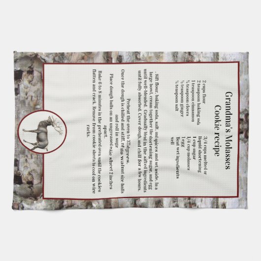 Creëer je eigen rendierhert in het Recipe-keepaard Theedoek (Horizontaal)