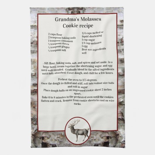 Creëer je eigen rendierhert in het Recipe-keepaard Theedoek (Verticaal)