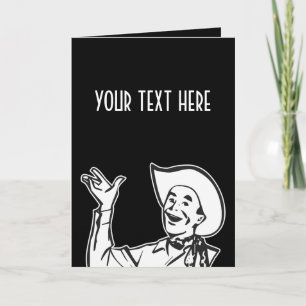 CREËER JE EIGEN RETRO COWBOY CADEAUS FEESTDAGEN KAART