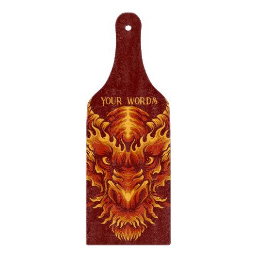 Creëer Je eigen rode drakenhoofd Snijplank (Voorkant)