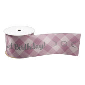 Creëer je eigen roze gingham lint (Spoel)