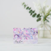 Creëer je eigen roze iriserende visitekaartje (Staand voorkant)