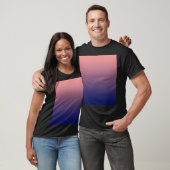 Creëer je eigen | Roze zalm tot blauwe gradiënt T-shirt (Unisex)