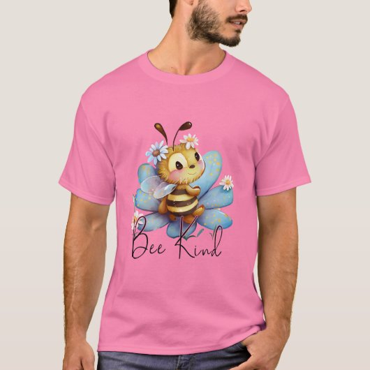 Creëer Je eigen Schattigee Bee Kind Princess T-shirt (Voorkant)