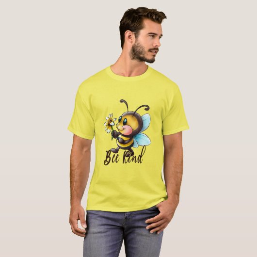 Creëer Je eigen Schattigee Bee Kind T-shirt (Voorkant volledig)