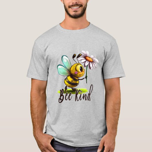 Creëer Je eigen Schattigee Bee Kind T-shirt (Voorkant)