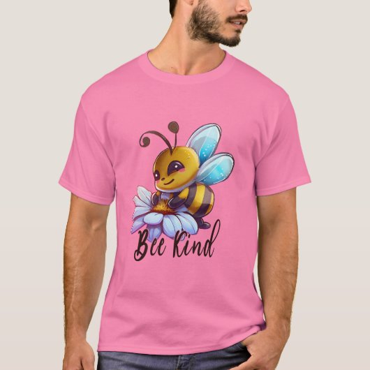 Creëer Je eigen Schattigee Bee Kind T-shirt (Voorkant)