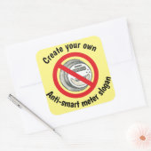 Creëer je eigen smartmetersticker vierkante sticker (Envelop)