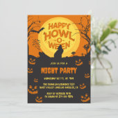 Creëer je eigen Spooky Halloween Party Kaart (Staand voorkant)