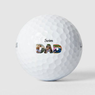 Creëer je eigen sport Papa foto collage Swim Pap Golfballen
