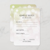 Creëer je eigen subtiele bokeh achtergrond RSVP kaartje (Voorkant / Achterkant)