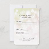 Creëer je eigen subtiele bokeh achtergrond RSVP kaartje (Voorkant)