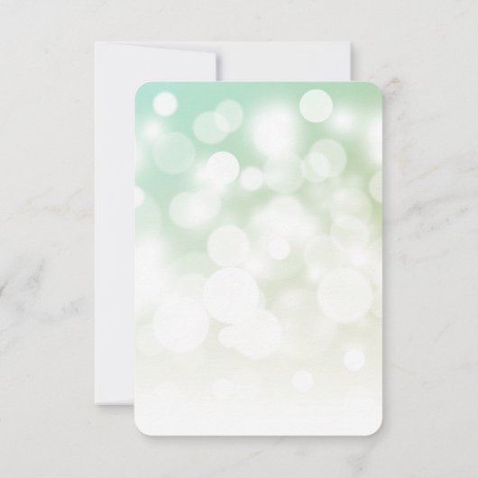 Creëer je eigen subtiele bokeh achtergrond RSVP kaartje (Achterkant)