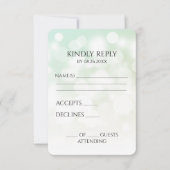 Creëer je eigen subtiele bokeh achtergrond RSVP kaartje (Voorkant)