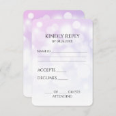 Creëer je eigen subtiele bokeh achtergrond RSVP kaartje (Voorkant / Achterkant)