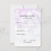 Creëer je eigen subtiele bokeh achtergrond RSVP kaartje (Voorkant)