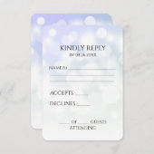 Creëer je eigen subtiele bokeh achtergrond RSVP kaartje (Voorkant / Achterkant)