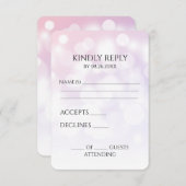 Creëer je eigen subtiele bokeh achtergrond RSVP kaartje (Voorkant / Achterkant)