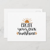 Creëer je eigen Sunshine Briefkaart (Voorkant / Achterkant)